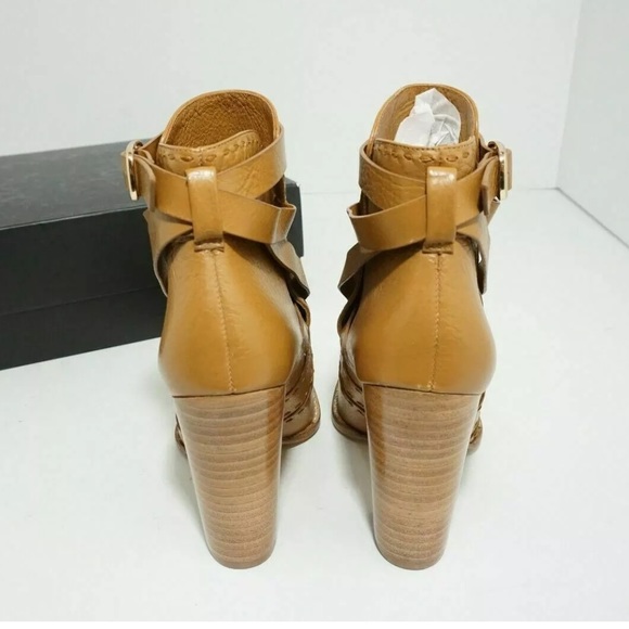 🆕Rachel Zoe Tan Platform High Heels Ankle Boots - Picture 5 of 7